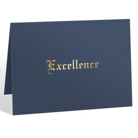 The Gallery Collection, 10 Count, Excellence Certificate Holders, Gold Foil Stamped (12 x 9.5) - Blue