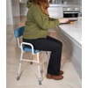 Aidapt Multi-Use Perching Stool.4 in 1 Configuration,Comfy Padded Seat&Back,Height Adjustable,Push