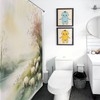 DIPQIMI Casual River Animal Sheep Shower Curtain, Tree Floral Bathroom