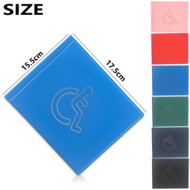 Disabled Badge Holder, PU Leather Disabled Badge Holder for Car, Blue Parking Badge, Disability Badge Holder (Blue)