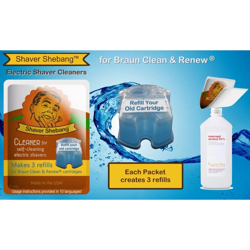 Organek Living Shaver Shebang Cleaning Concentrate for all Braun Clean