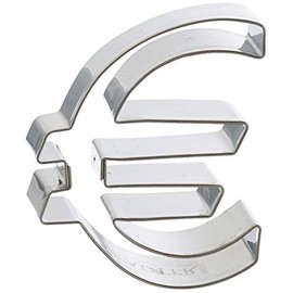 Staedter € - Euro Sign Cookie Cutter, 8 cm, Stainless Steel Silver, 30 x 30 x 8 cm