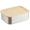 Skater STCN11-A Stainless Steel Storage Container with Wooden Lid, Side