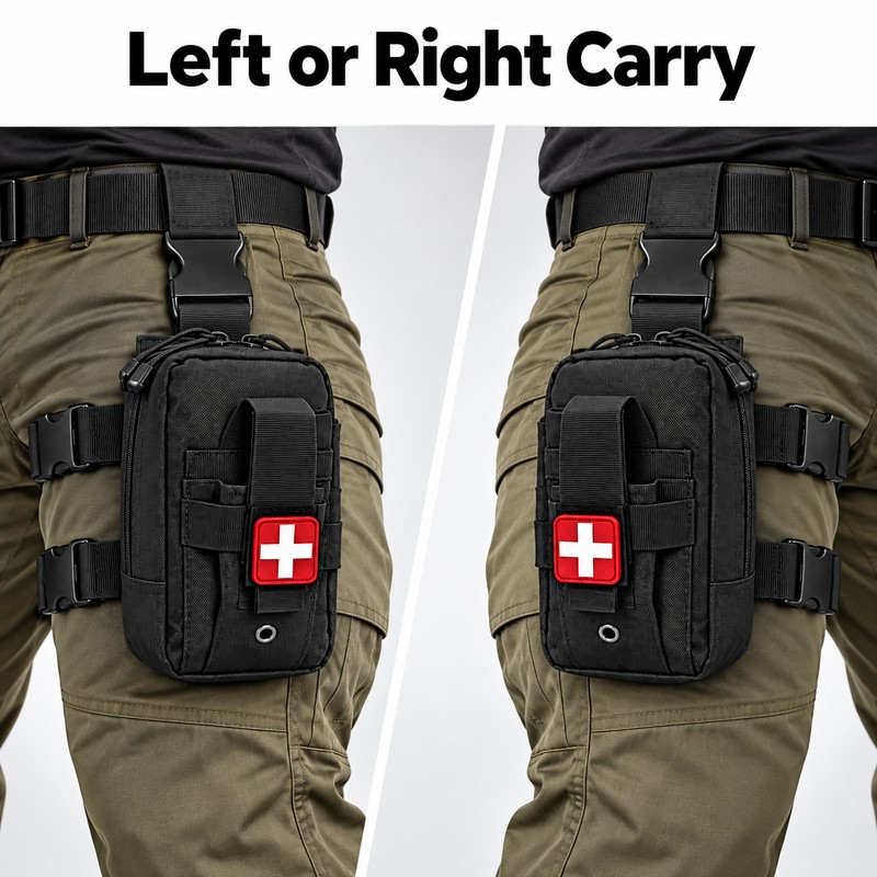 Tactical Drop Leg MOLLE Platform Pouch, 800D Nylon Thigh Rig