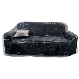 Plastic Waterproof Sofa Cover Plastic Chaise Longue Cover Thickened and Enlarged Transparent Chaise Longue Protective Cover Dust-Resistant Mobile Scratch Resistant 42" H x 95" W x 40" D (Large)
