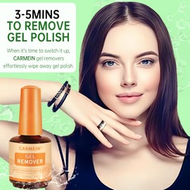 Gel Nail Polish Remover, Gel Polish Remover for Nails In 2-5 Minutes,Gel Nail polish Quickly & Easily, No Soaking or Wrapping Foil, 15ml Magic Remover Gel Polish Soak off & Cuticle Oils