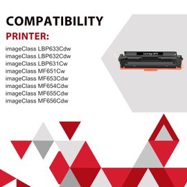 067 067H Toner Cartridge Set MF656Cdw MF654Cdw Compatible Replacement for Canon 067H 067 Color ImageCLASS LBP632Cdw MF653Cdw LBP633Cdw Printer High Yield 4 Pack Ink (Black Cyan Yellow Magenta)