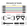 150lbs Kit De Bandas De Resistencia Ligas Para Ejercicio 12pzs