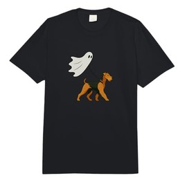 Flying Ghost Walking Airedale Terrier Dog - Dog Mom Dad Pet Comfort Colors Adult Heavyweight T-Shirt