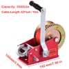3500 lbs Hand Winch Heavy Duty Two Way Manual Towing