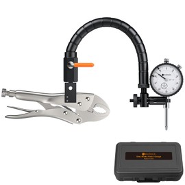 Neoteck Disc Brake Rotor Gauge Set 0-1"/0.001" Ball Joint Runout Gauge Set with 13.77" Flexible Arm and 7" Tight Grip Locking Plier,Widely Used in Automotive Maintenance and Industrial Processes