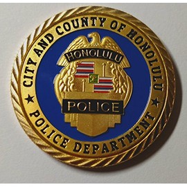 Honolulu Police Department Colorized Challenge Art Coin