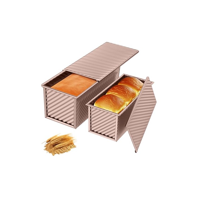 Bread Baking Mould Toast Bread Baking Mould with Lid, Set