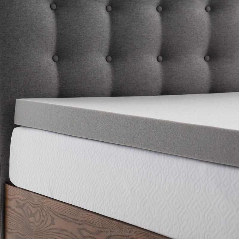 Lucid 3 Inch Ventilated Bamboo Charcoal Memory Foam Mattress Topper,
