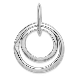 Bonyak Jewelry Sterling Silver Rhodium-Plated Diamond Accent Multi Circular Pendant Precious