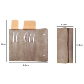 1 Piece PU Leather Empty Folding Tweezers Storage Bag Eyelash Extensions Multi-pockets Travel Case for Eyelash Grafting Extension Tweezers