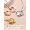 Family Tree Heart Locket Necklace That Holds Pictures, 18K Gold