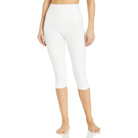 Yummie Women's Talia Capri Cotton Stretch Shapewear Legging, White, Medium