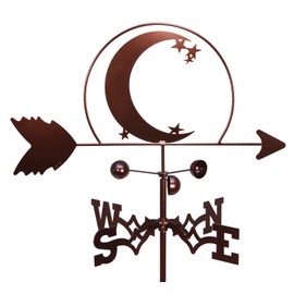SWEN Products Crescent Moon and Star Weathervane (Roof Mount Included)