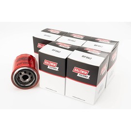 Baldwin BF862 Heavy Duty Spin-on Fuel Filter, 7 Micron, Replaces WIX 33380, Case A39867 and Donaldson P550110 (Pack of 6)