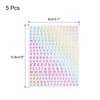 MECCANIXITY Nail Letter Stickers 5 Sheets, 3D Holographic Alphabet Nail