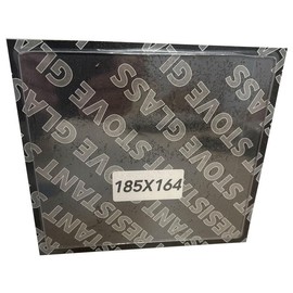 Chimsoc Replacement Stove Glass - Aarrow Acorn 4 (New Model) / Acorn 5 / Astra Large/Astra Medium/Hardy/Hamlet/Hamlet 9 / Sherbourne Medium (185mm x 164mm Rectangular)