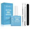 Gel Nail Polish Remover 15ml, Gel Polish Remover Kit, No Need Foil Soaking or Wrapping, Gel Remover for Nails 3-5 Minutes, Gel Nail Remover Easy& Quick DIY at Home Manicure Tools
