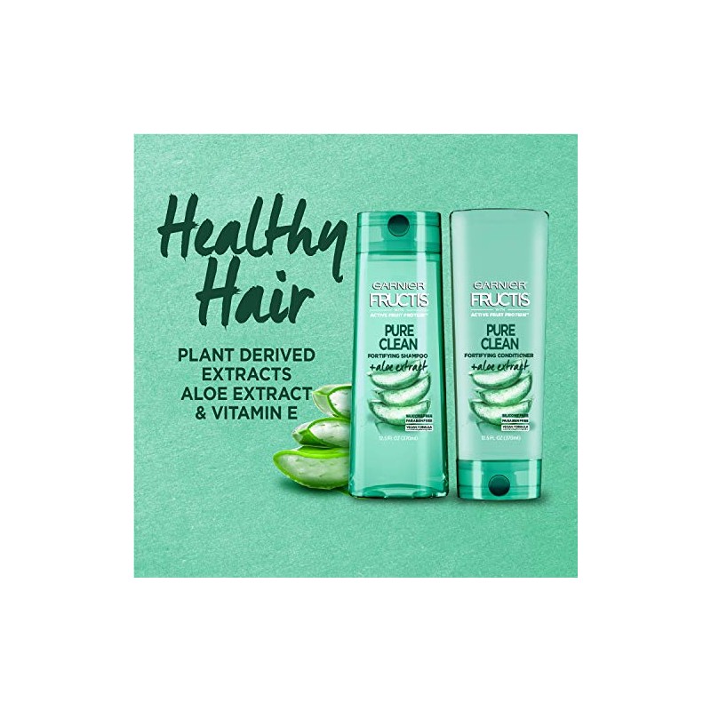 Garnier Hair Care Fructis Pure Clean Acondicionador, 12 onzas líquidas,