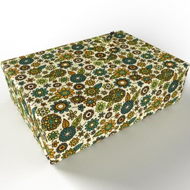 Luxury ECO Gift Wrap - 6 sheets/tags - Classic Vintage Retro White Flowers - Birthday - Recycled & Recyclable Wrapping Paper - Re-wrapped