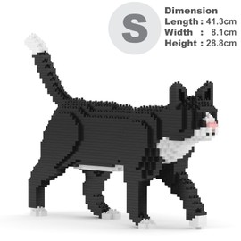 JEKCA Tuxedo Cat 02SB | Cat Plastic Building Blocks | Age 14+