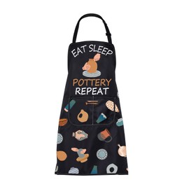 ENSIANTH Pottery Apron Pottery Gifts for Girls Ceramics Apron for Pottery Gifts for Pottery Lover Makers Aprons with Pockets (2486 pottery apron)