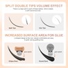 NAGARAKU Double Tips Flat Ellipse Eyelash Extensions Supplies 0.15 LC