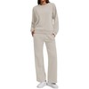 YETOWA Women’s 2-Piece Oversized Sweatshirt and Jogger Sweatpants Tracksuit Set