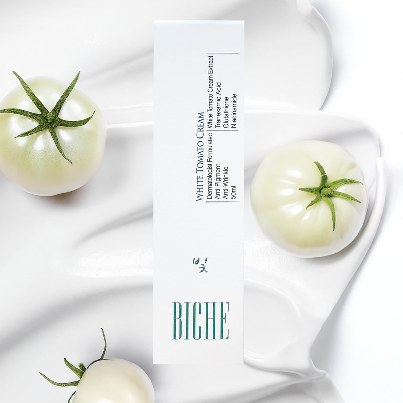 BICHE Dermatologist Formulated White Tomato Cream with Niacinamide, Tranexamic Acid,