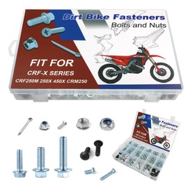 REARACE 250PCS Bolts Kit Fit for CRF250M 2013-2017, CRM250 1989-1999, CRF250X 2003-2015, CRF450X 2005-2025 Full Sets Complete Fairing bodywork Bolts Fasteners