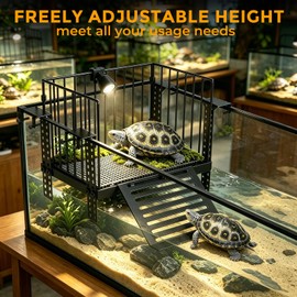 LEDXLIRBH Turtle Basking Platform with Ramp, for 10-30 Gal Tank