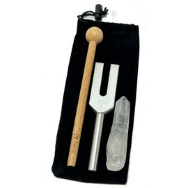 FromJiji Healing Crystal Tuner Crystal Mallet Set with Storage Pouch, Reset, Power Charge, Tuning Fork