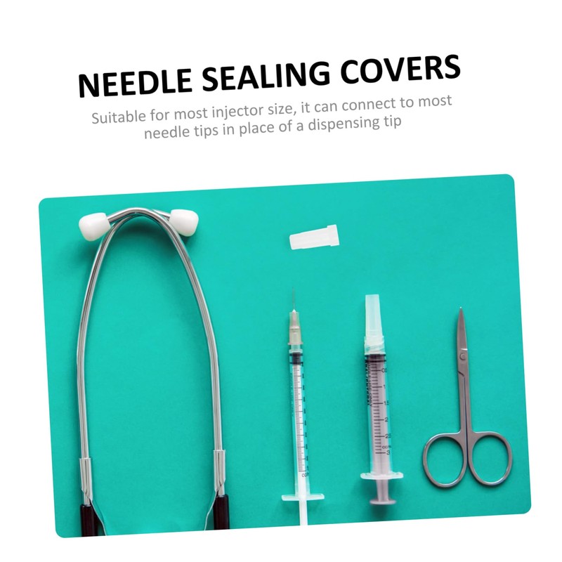 Alipis 200pcs Universal Injector Caps Luer Lock Leakproof Protective Sealing