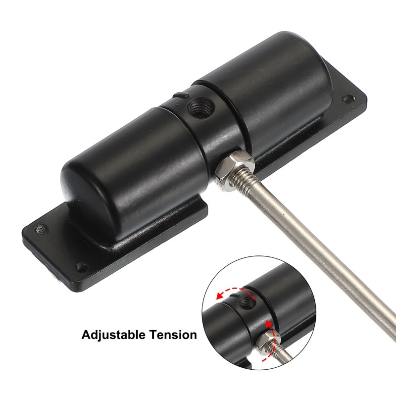 sourcing map Automatic Spring Door Closer Adjustable 40 lbs Self-Closing