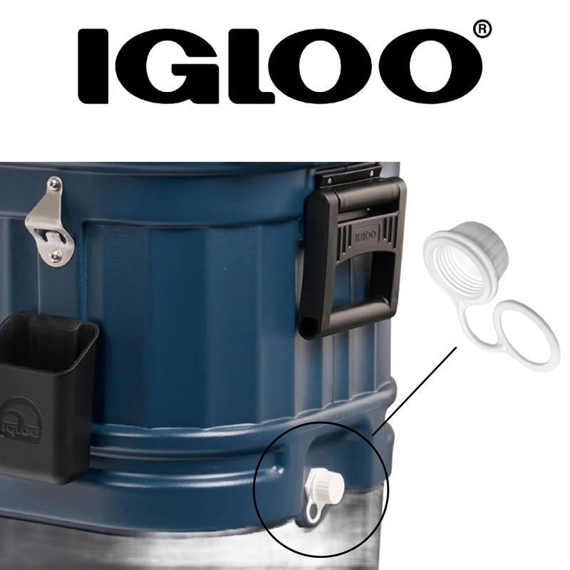 Igloo Tethered Drain Plug Caps, White, Small (20049)