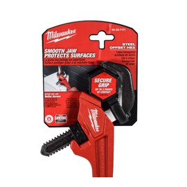 Milwaukee 12 in. Steel Offset Hex Pipe Wrench 48-22-7171