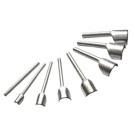 8 Piece Edge Removal Leather Craft End Punch Tool U-Shaped Half Moon Set End Punch Tool Kit