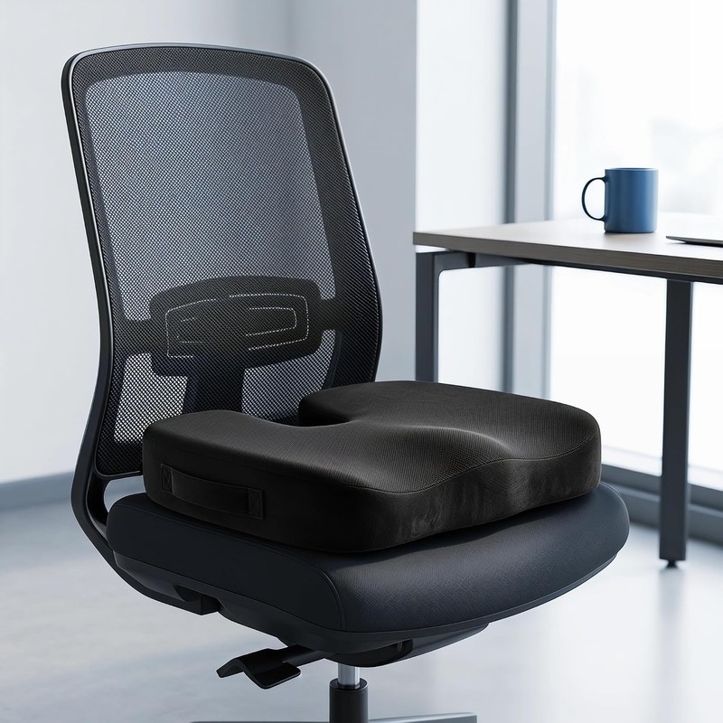Cojín Ortopédico de Memory Foam para Asiento, Cojín Ergonómico para