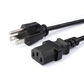 THE CIMPLE CO 10 Feet, Black - 3 Prong AC Power Cable for Computer, Medical, Server, & Desktop - C13 Power Supply Cord - NEMA 5-15P to C13 / IEC 320 - (3 Meter)