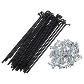 RATCHROLL 1 Set Universal Bicycle Spokes 13G 107mm Length Bike Wheel Spokes Nipple Black 45 Steel