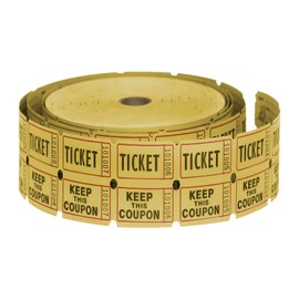 Hovico Raffle Tickets Double Roll - 2000 Ticket Count Per Roll - Raffle Drum Tickets Roll for Bingo Ballot Party