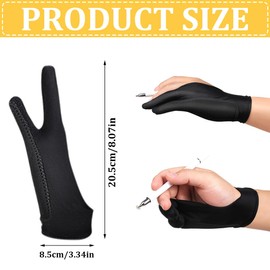 CULEO Graphic Trays, 2 Piece Finger Gloves, Three Layer Painting and Sketching Gloves with Protection from Accidental Touch, Drawing Gloves for Digital Tablets