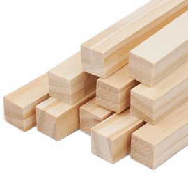 Square Wooden Dowel Rods Dowel Rods Wood Sticks Wooden Square Dowel Rods for Crafting,Unfinished Square Hardwood Sticks for Arts and DIYers, DIY Projects, Home Decor (15mm)