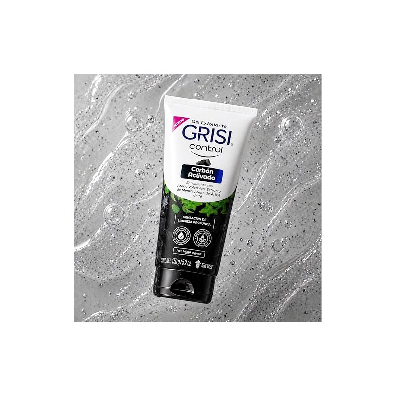 Grisi - Control, Gel Exfoliante Carbón Activado, Piel Mixta a