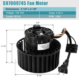 676, 684, HD80L Replacement Motor, 97009745, S97009745 Bathroom Fan Motor for Broan NuTone 684-B, 684-C, 684F-A, 684F-B, 684F-C, 684-A, HD80, 684N, 676-S, 676-K, 671A, 708-B Bathroom Exhaust Fan Motor